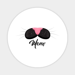 Meow cat face mask Magnet